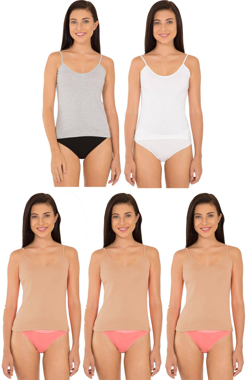 Jockey Cotton Camisoles - Multi Color Jockey Cotton Camisoles - Multi Color