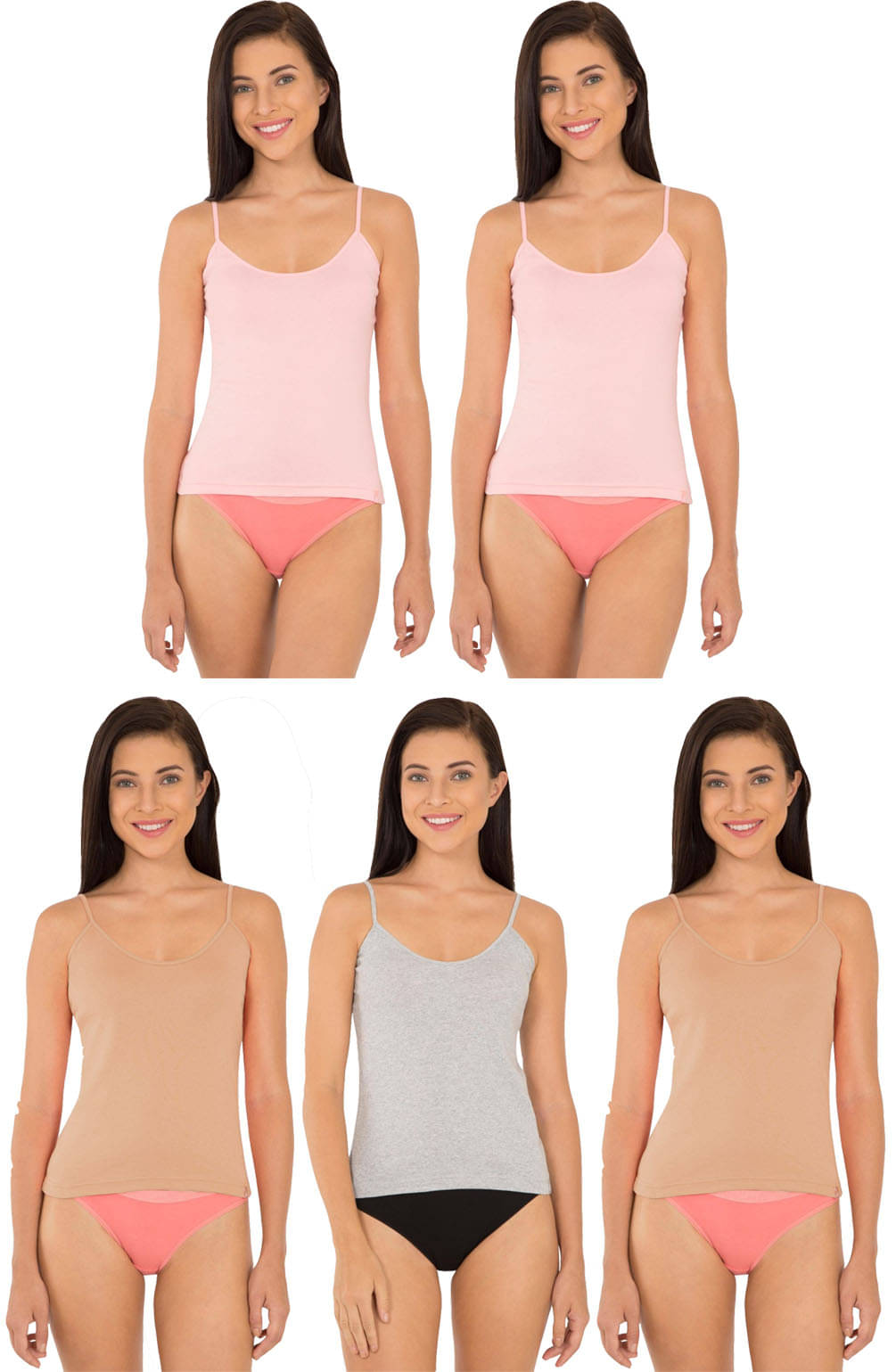     			Jockey Cotton Camisoles - Multi Color