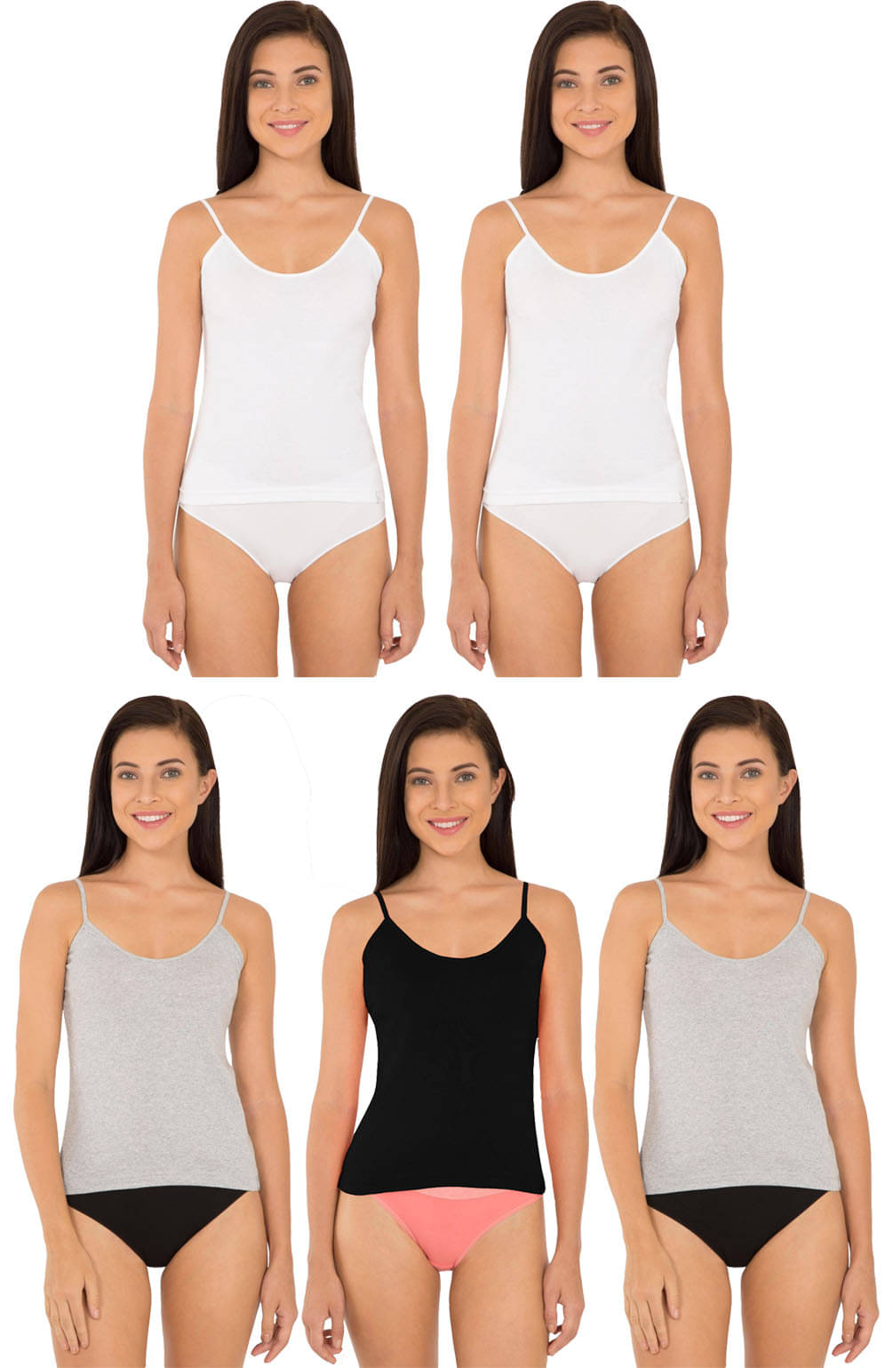 Jockey Cotton Camisoles - Multi Color     			Jockey Cotton Camisoles - Multi Color