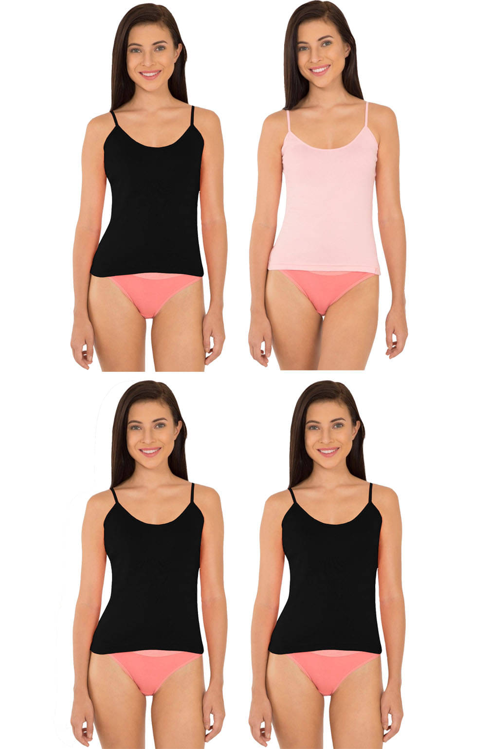     			Jockey Cotton Camisoles - Multi Color
