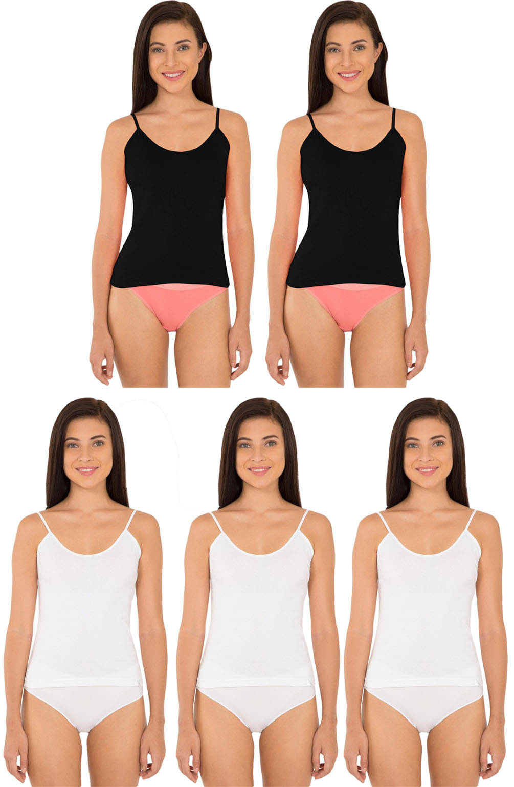Jockey Cotton Camisoles - Multi Color     			Jockey Cotton Camisoles - Multi Color