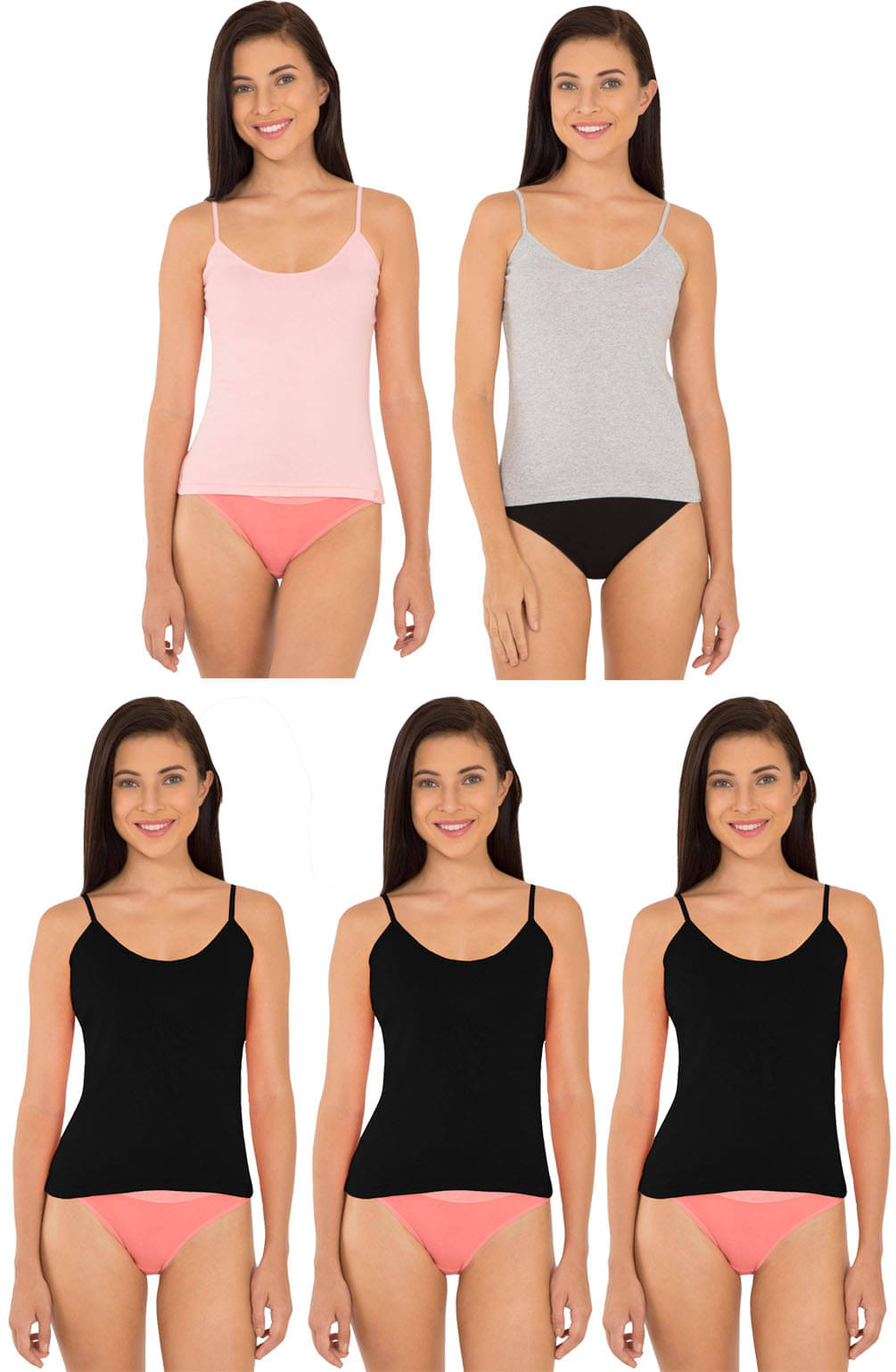 Jockey Cotton Camisoles - Multi Color     			Jockey Cotton Camisoles - Multi Color