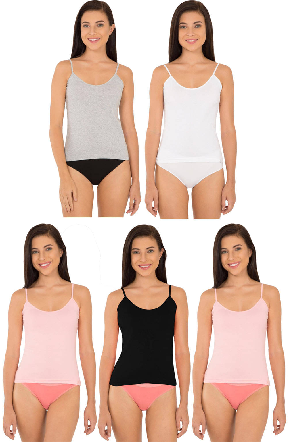Jockey Cotton Camisoles - Multi Color Jockey Cotton Camisoles - Multi Color