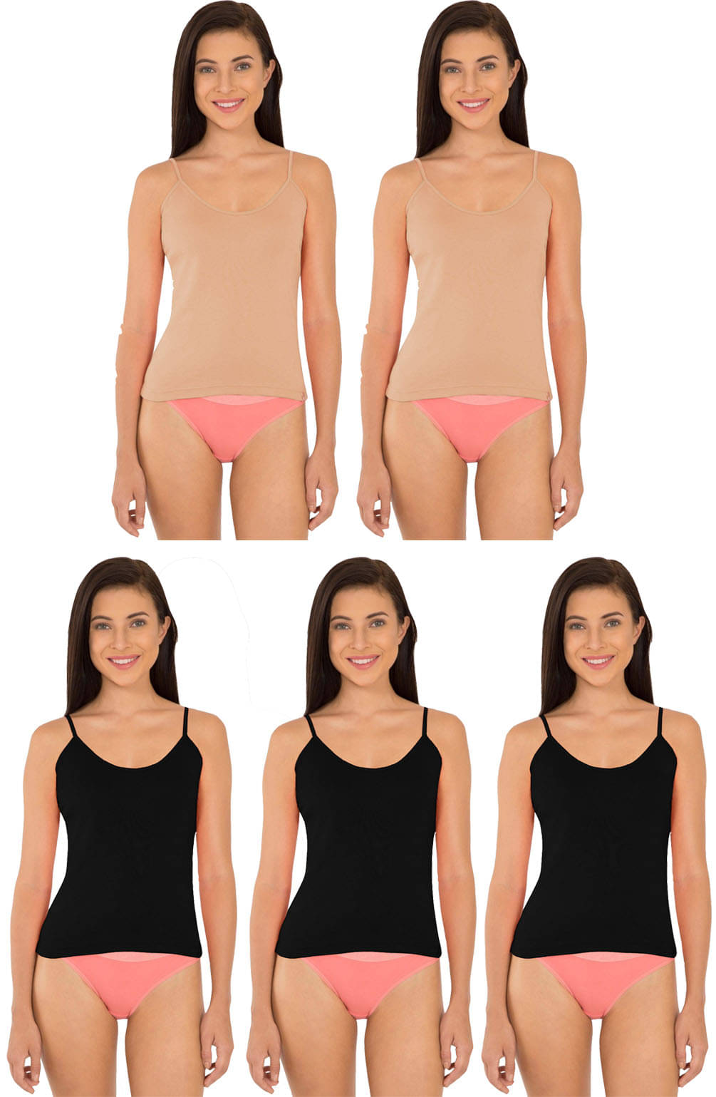 Jockey Cotton Camisoles - Multi Color     			Jockey Cotton Camisoles - Multi Color