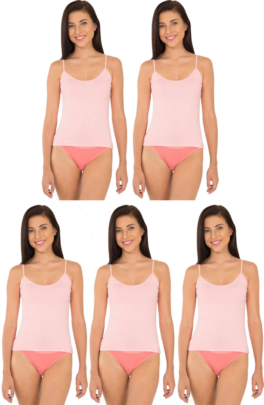 Jockey Cotton Camisoles - Pink Jockey Cotton Camisoles - Pink
