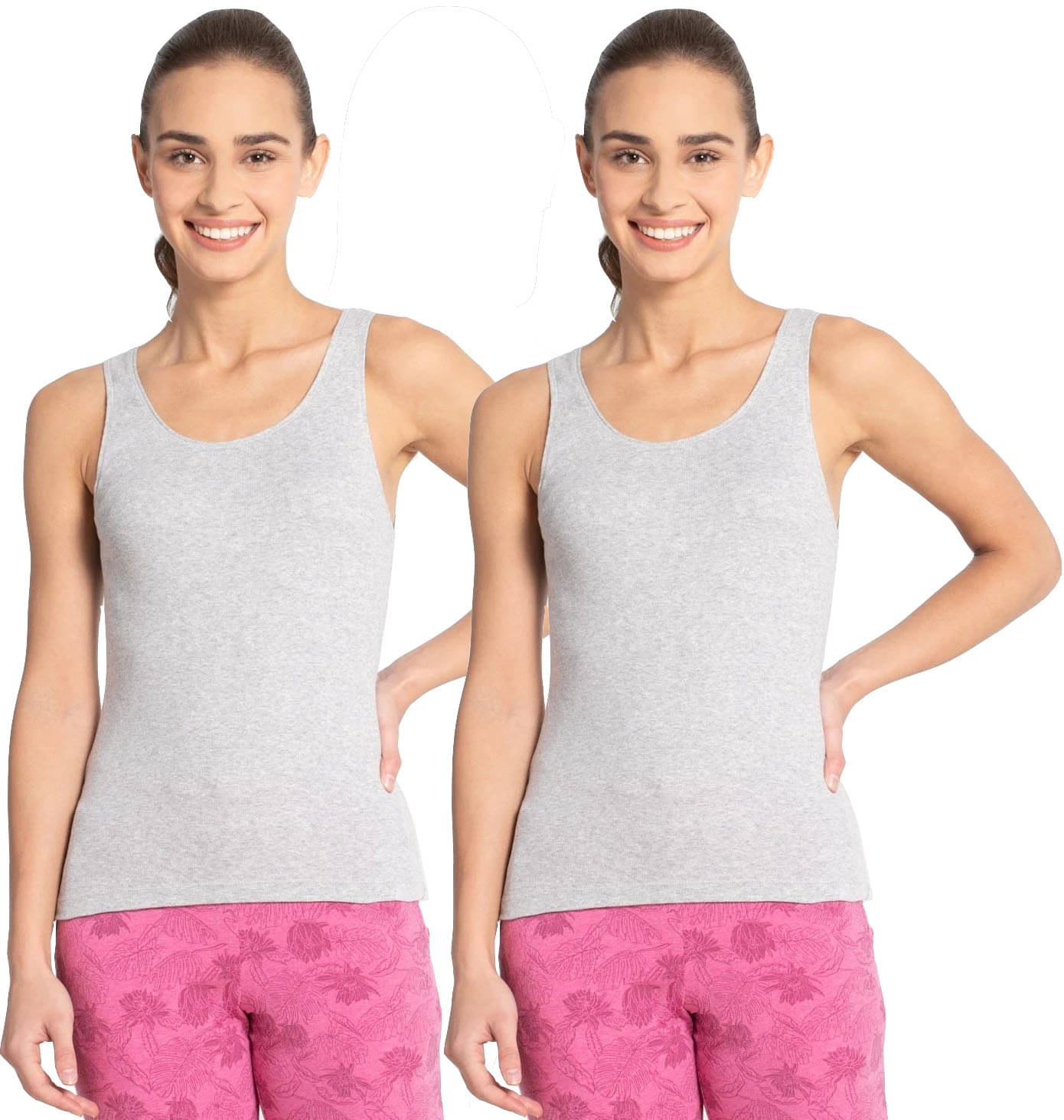 Jockey Cotton Tanks - Grey Jockey Cotton Tanks - Grey