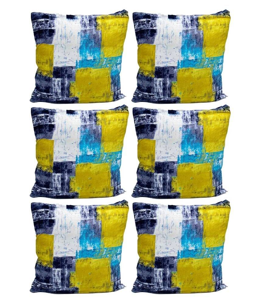 House Of Quirk Set of 6 Polyester Cushion Covers 40X40 cm (16X16) House Of Quirk Set of 6 Polyester Cushion Covers 40X40 cm (16X16)