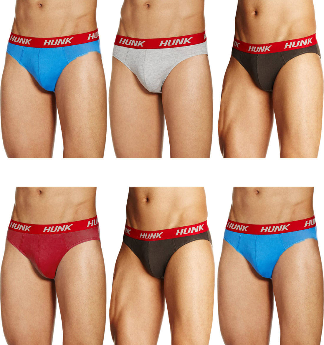     			Rupa Hunk Multi Brief Pack of 6
