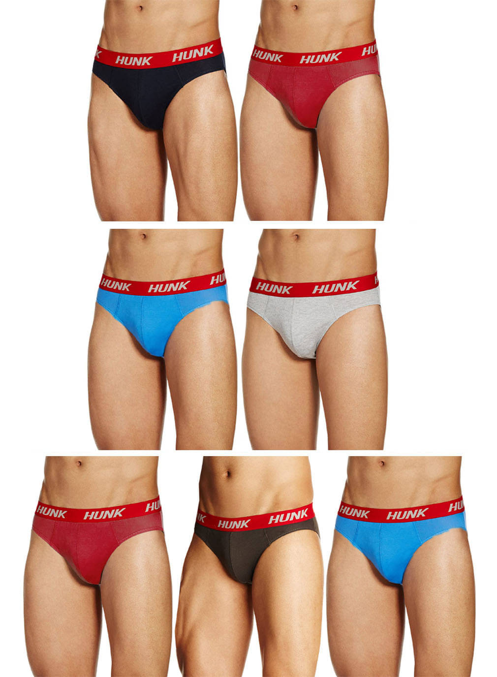 Rupa Hunk Multi Brief Pack of 7 Rupa Hunk Multi Brief Pack of 7