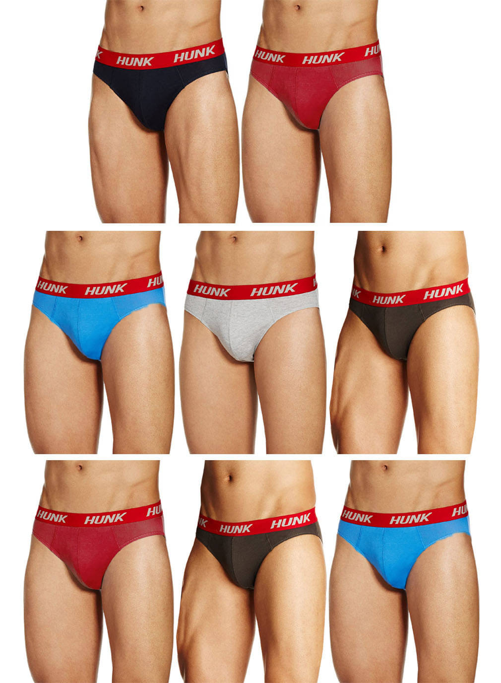     			Rupa Hunk Multi Brief Pack of 8