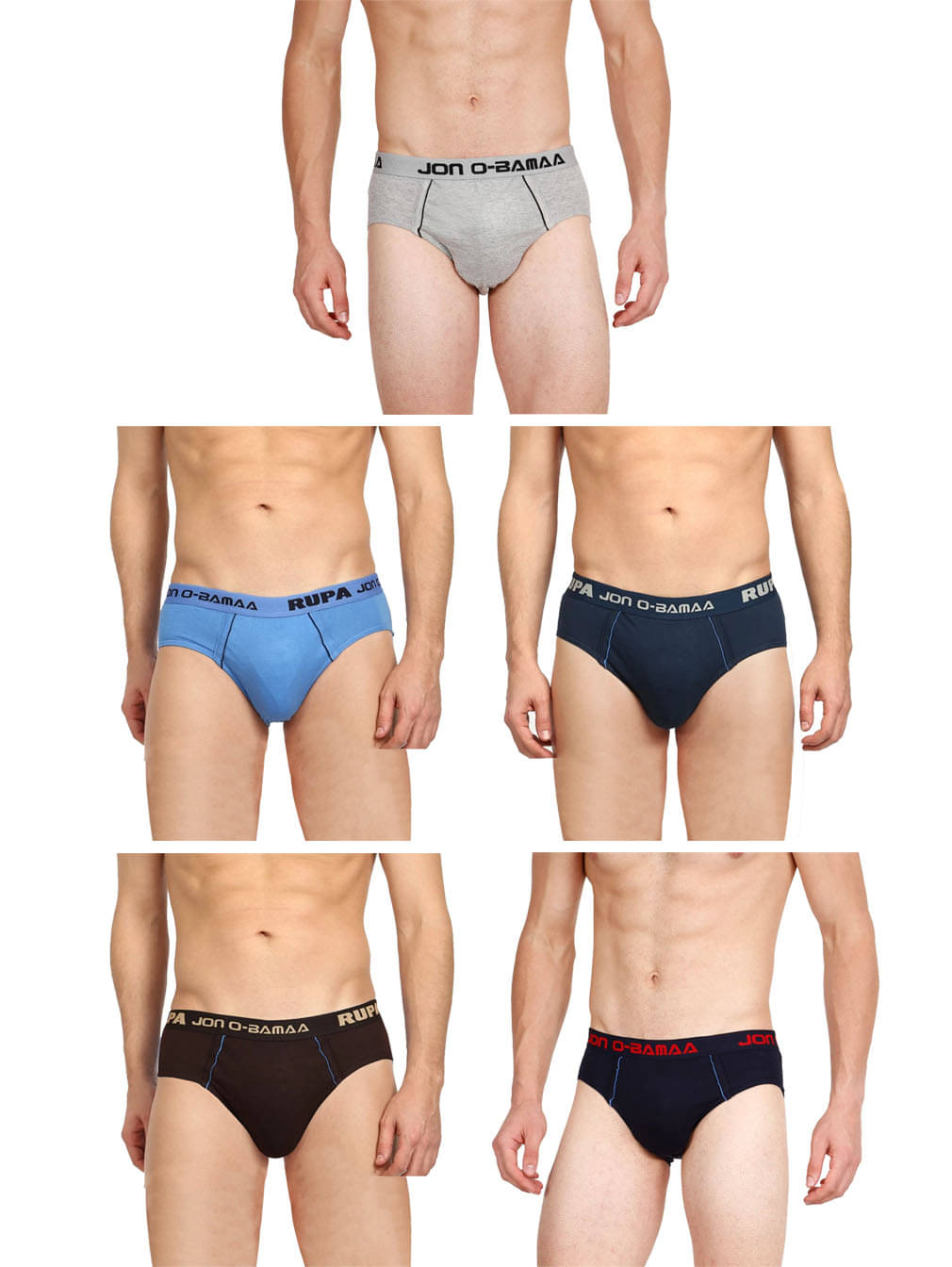 Rupa Jon Multi Brief Pack of 5 Rupa Jon Multi Brief Pack of 5