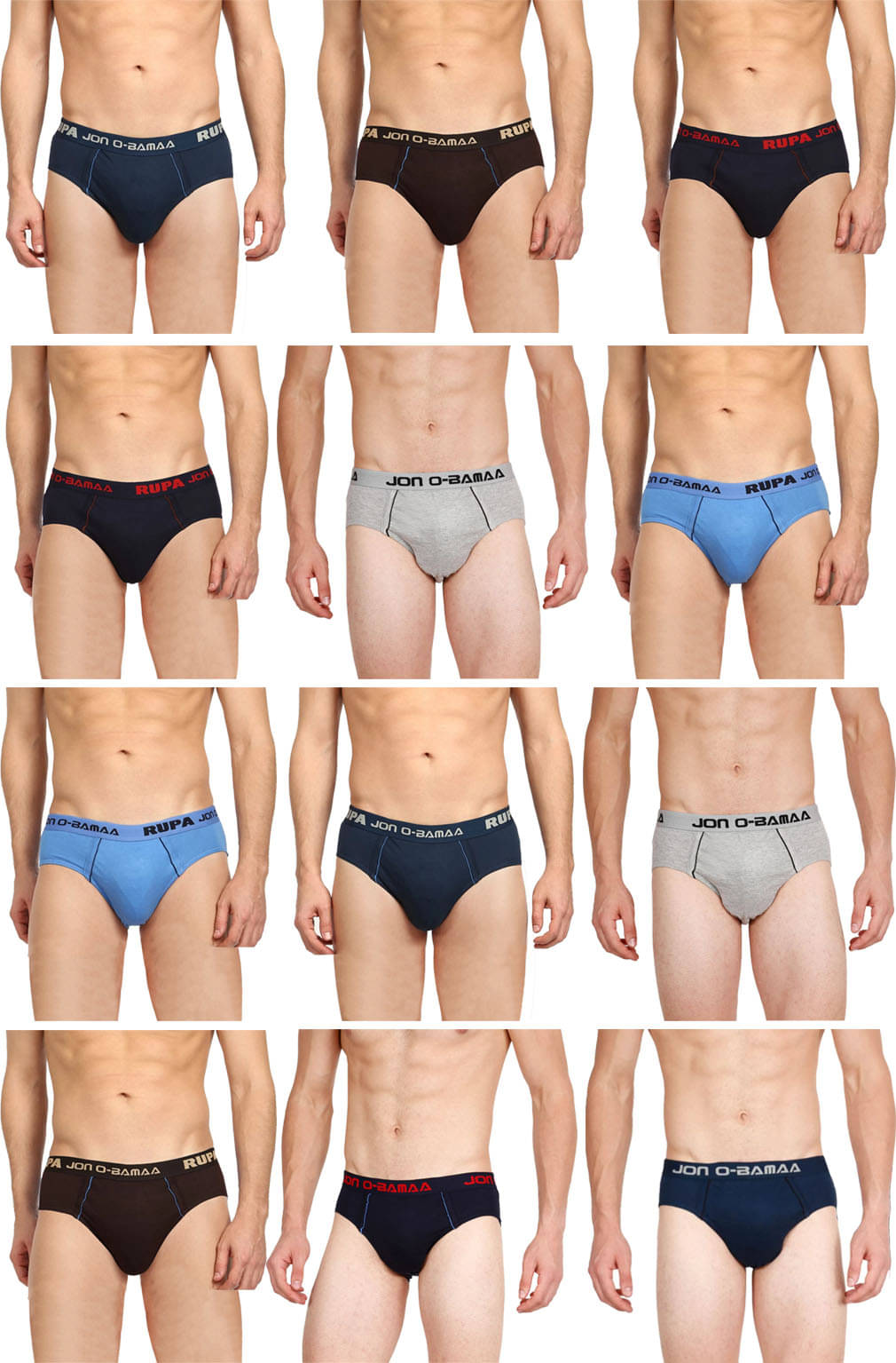     			Rupa Jon Multi Brief Pack of 12
