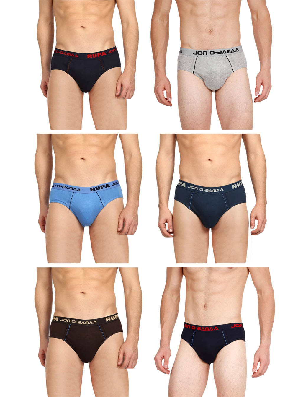     			Rupa Jon Multi Brief Pack of 6