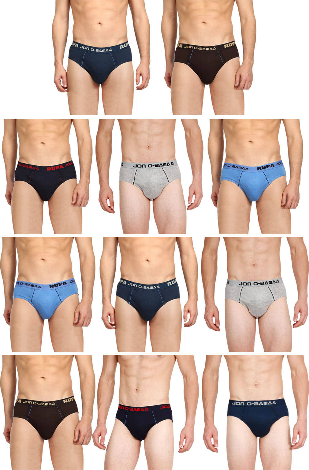Rupa Jon Multi Brief Pack of 11