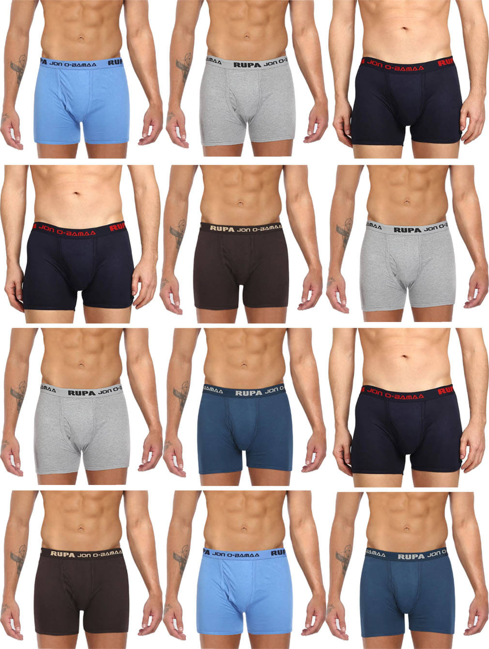 Rupa Jon Multi Trunk Pack of 12     			Rupa Jon Multi Trunk Pack of 12