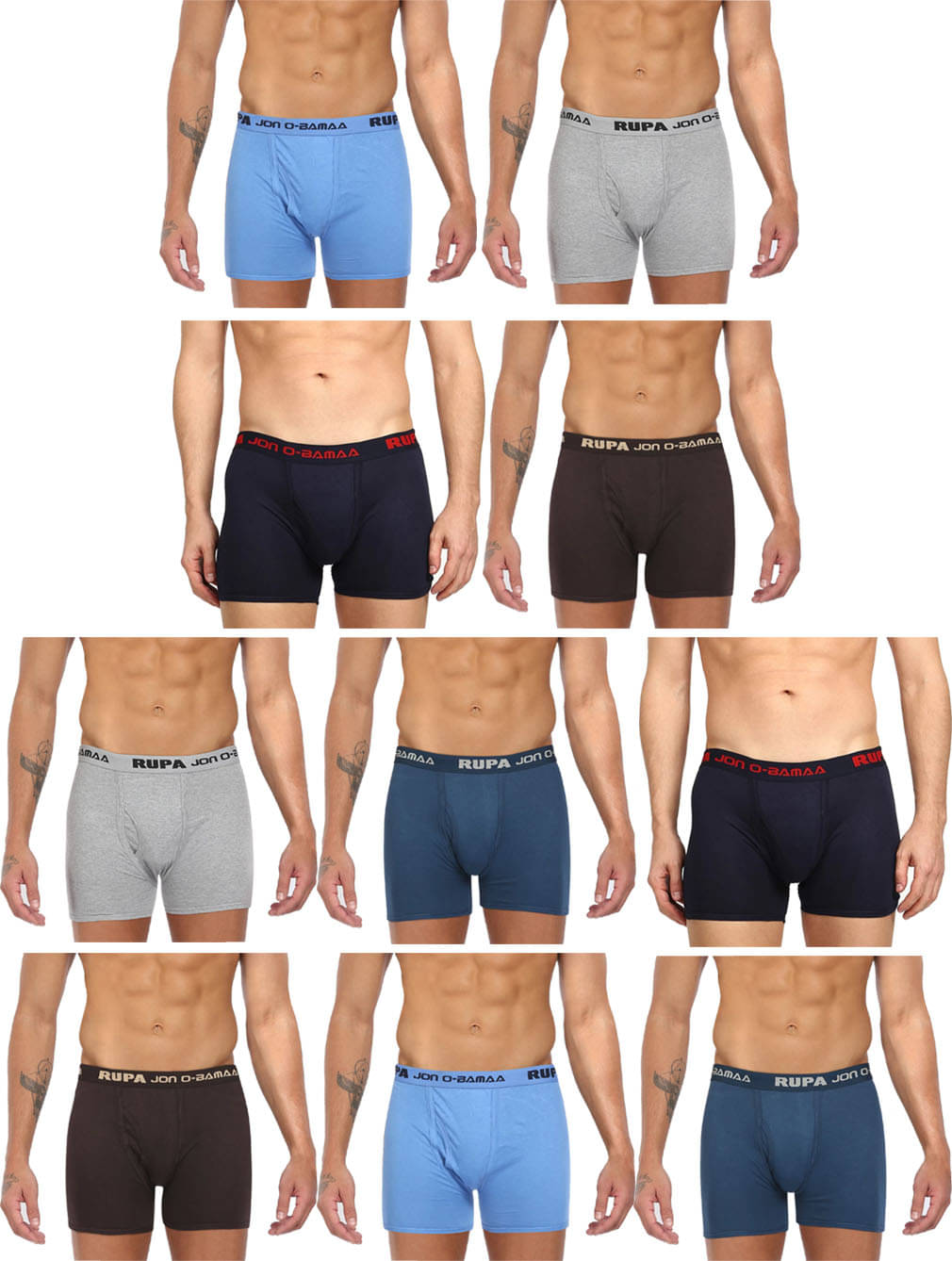 Rupa Jon Multi Trunk Pack of 10     			Rupa Jon Multi Trunk Pack of 10