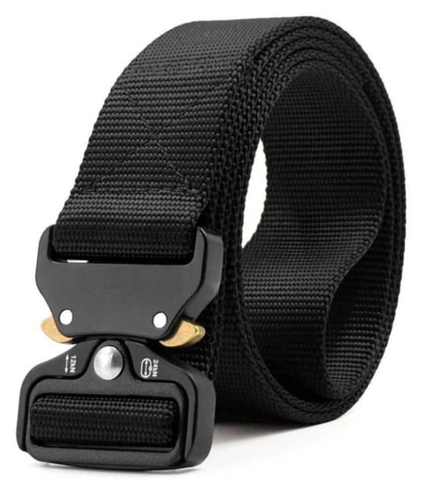SUNSHOPPING - Black PU Men's Casual Belt ( Pack of 1 )