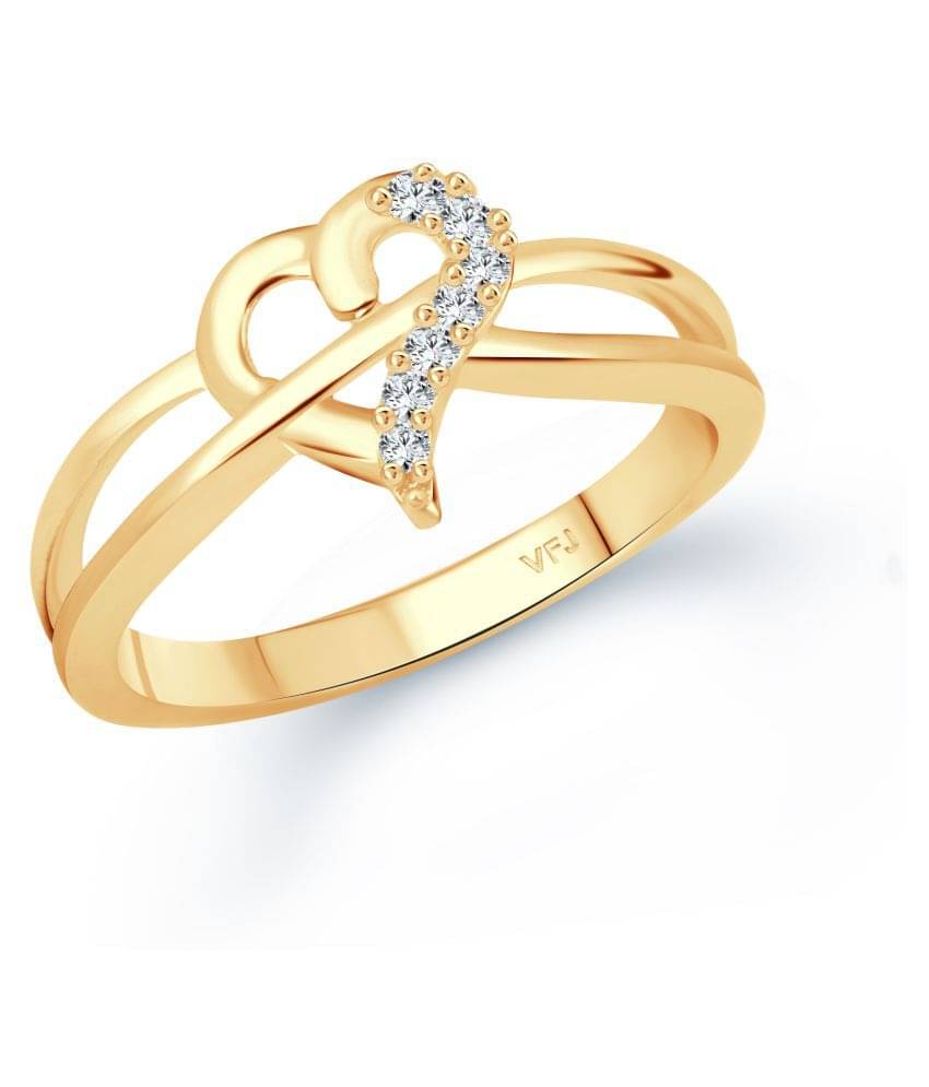 Vighnaharta Gold Plated Alloy and Cubic Zirconia Dua Heart Ring for Women & Girls Vighnaharta Gold Plated Alloy and Cubic Zirconia Dua Heart Ring for Women & Girls