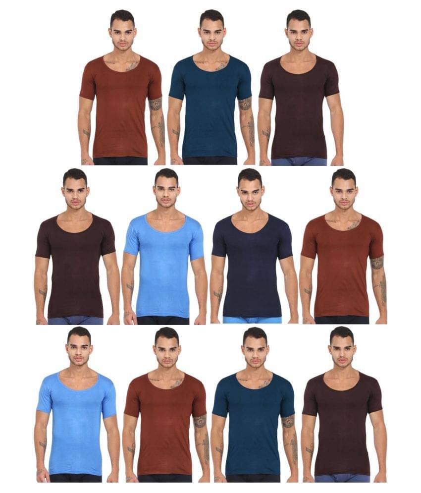Rupa Frontline Multi Half Sleeve Vests Pack of 11 Rupa Frontline Multi Half Sleeve Vests Pack of 11