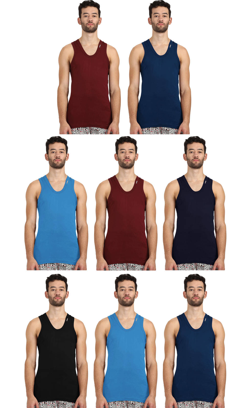     			Rupa Frontline Multi Sleeveless Vests Pack of 8