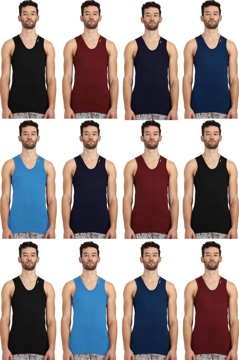 Rupa Frontline Multi Sleeveless Vests Pack of 12 Rupa Frontline Multi Sleeveless Vests Pack of 12