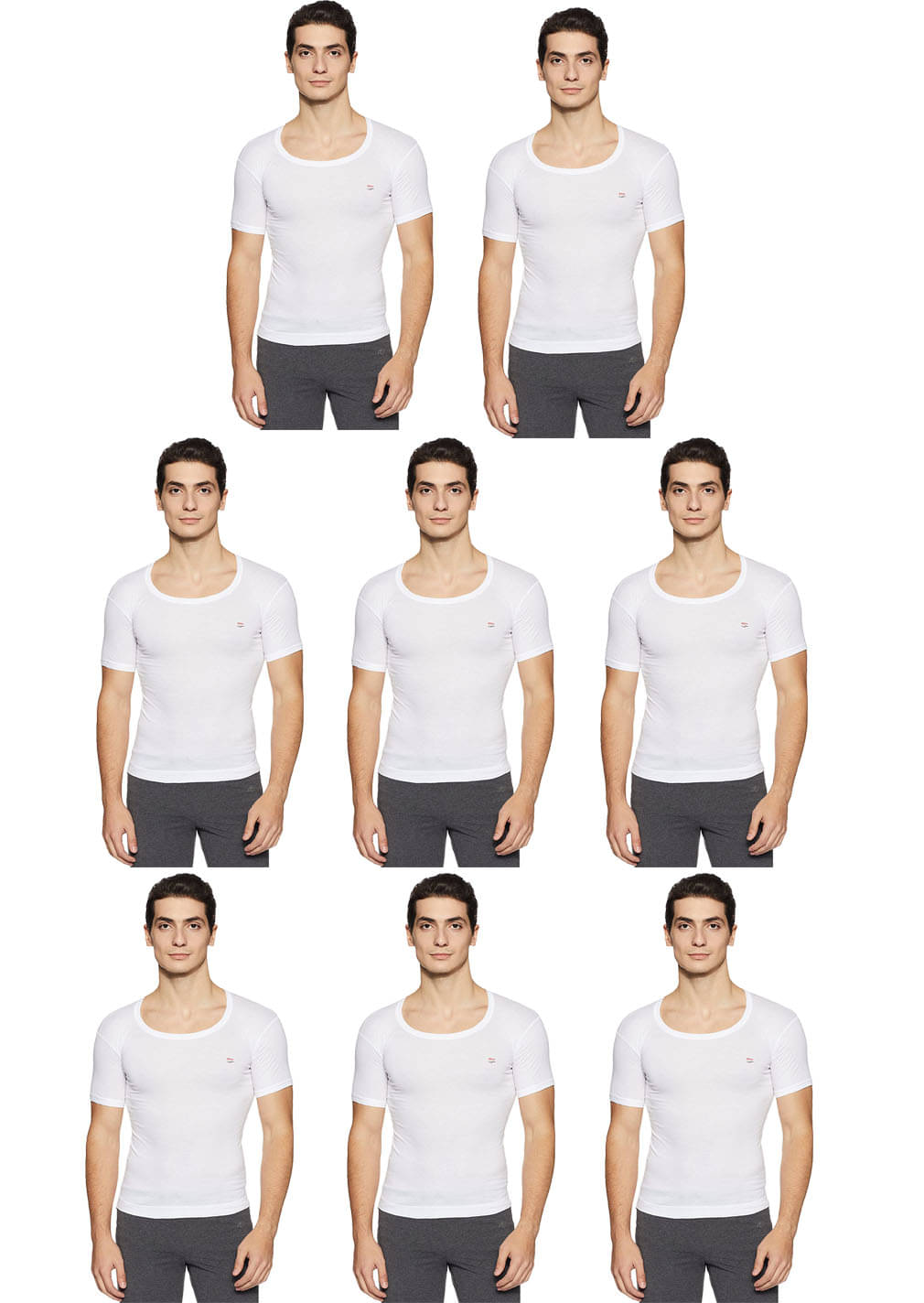 Rupa Frontline White Half Sleeve Vests Pack of 8 Rupa Frontline White Half Sleeve Vests Pack of 8
