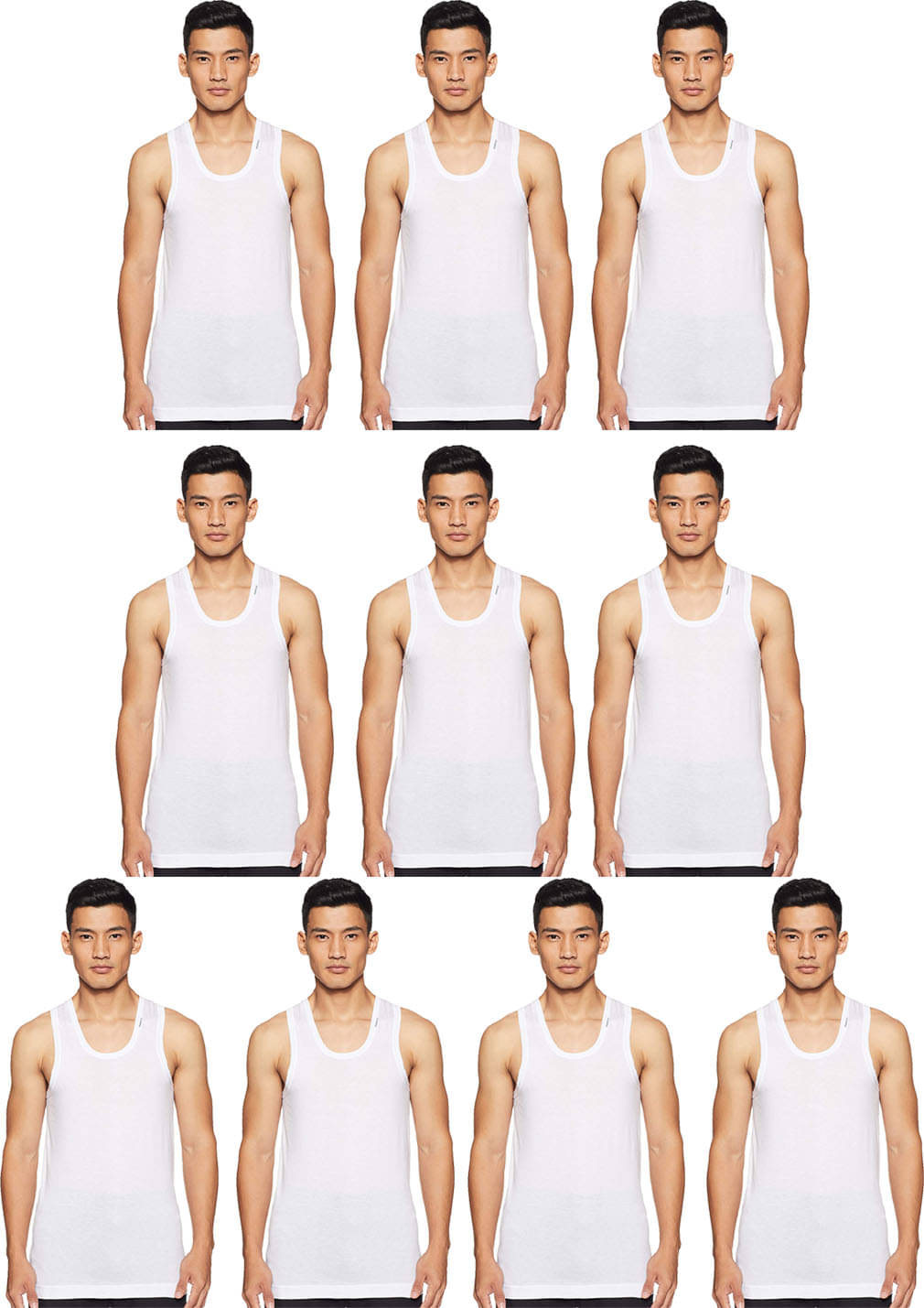 Rupa Frontline White Sleeveless Vests Pack of 10 Rupa Frontline White Sleeveless Vests Pack of 10
