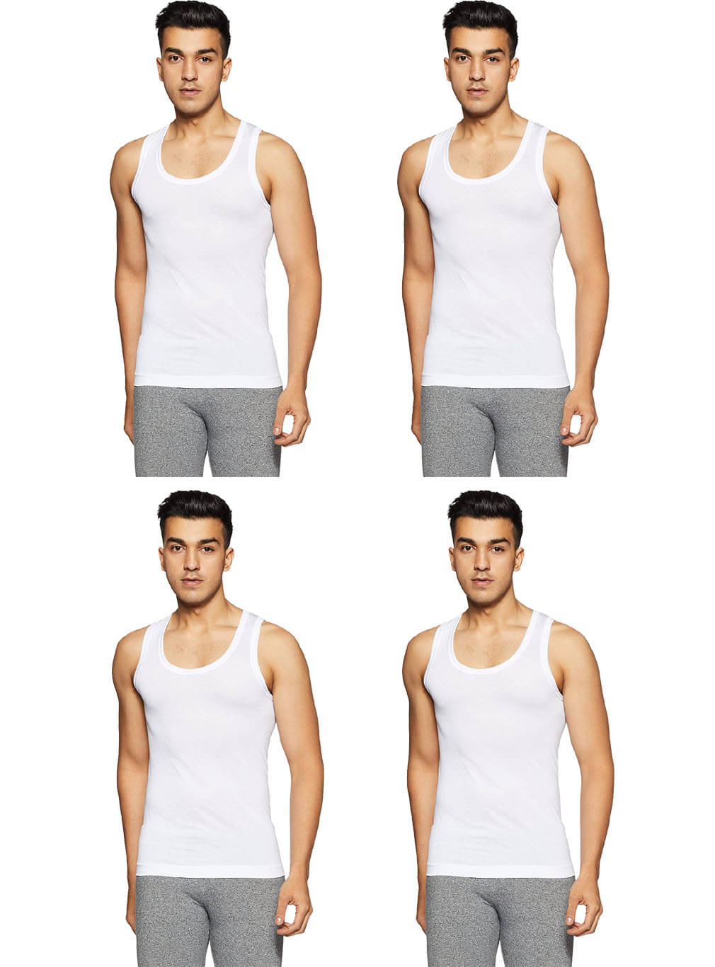 Rupa Frontline White Sleeveless Vests Pack of 4 Rupa Frontline White Sleeveless Vests Pack of 4