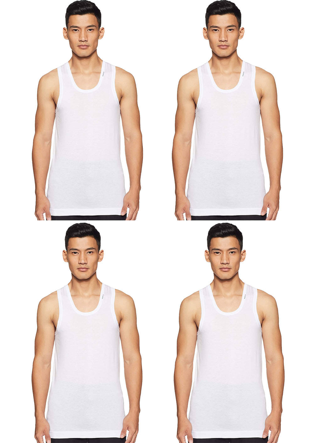 Rupa Frontline White Sleeveless Vests Pack of 4 Rupa Frontline White Sleeveless Vests Pack of 4