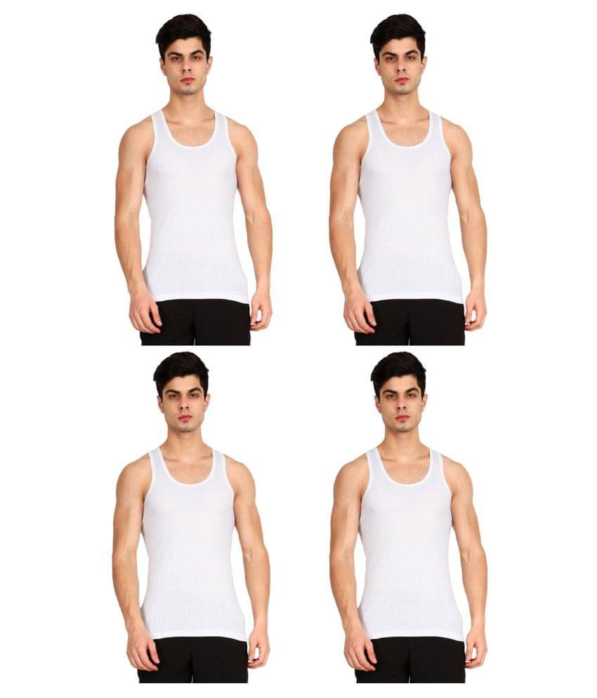 Rupa Frontline White Sleeveless Vests Rupa Frontline White Sleeveless Vests