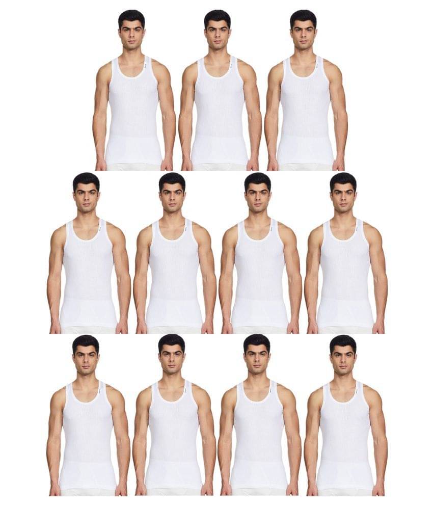 Rupa Frontline White Sleeveless Vests Rupa Frontline White Sleeveless Vests