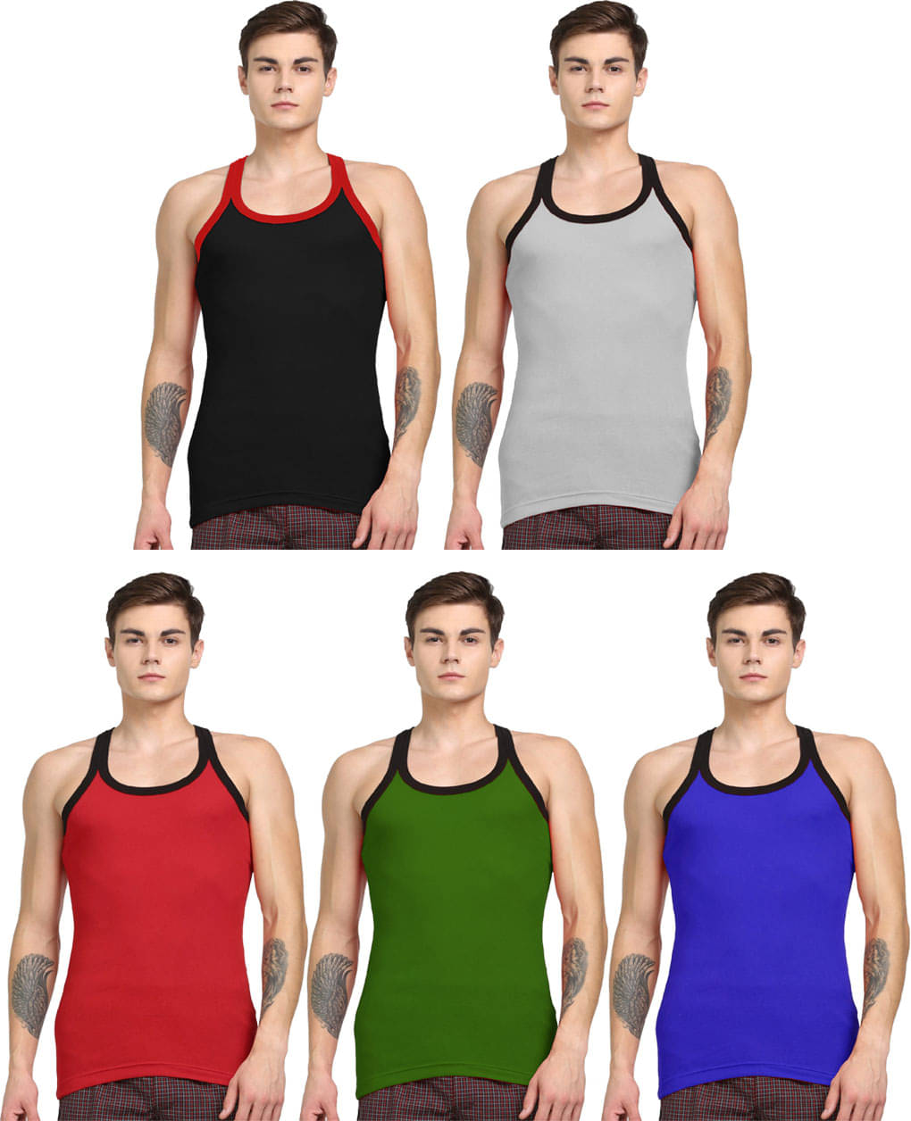 Rupa Hunk White Sleeveless Vests Rupa Hunk White Sleeveless Vests