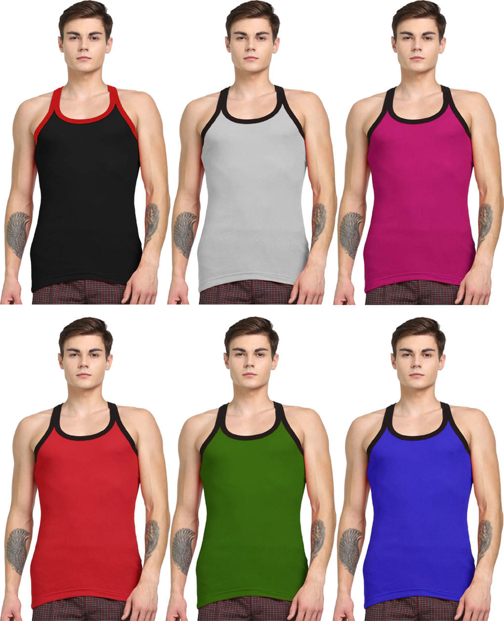 Rupa Hunk White Sleeveless Vests Rupa Hunk White Sleeveless Vests