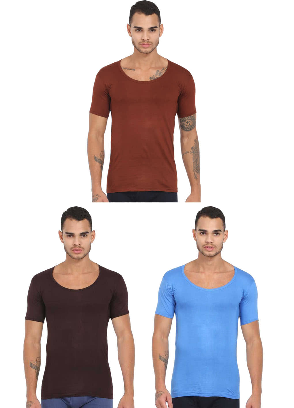 Rupa Jon Multi Half Sleeve Vests - Nightwear & Loungewear | Buy online on ZillyBuy