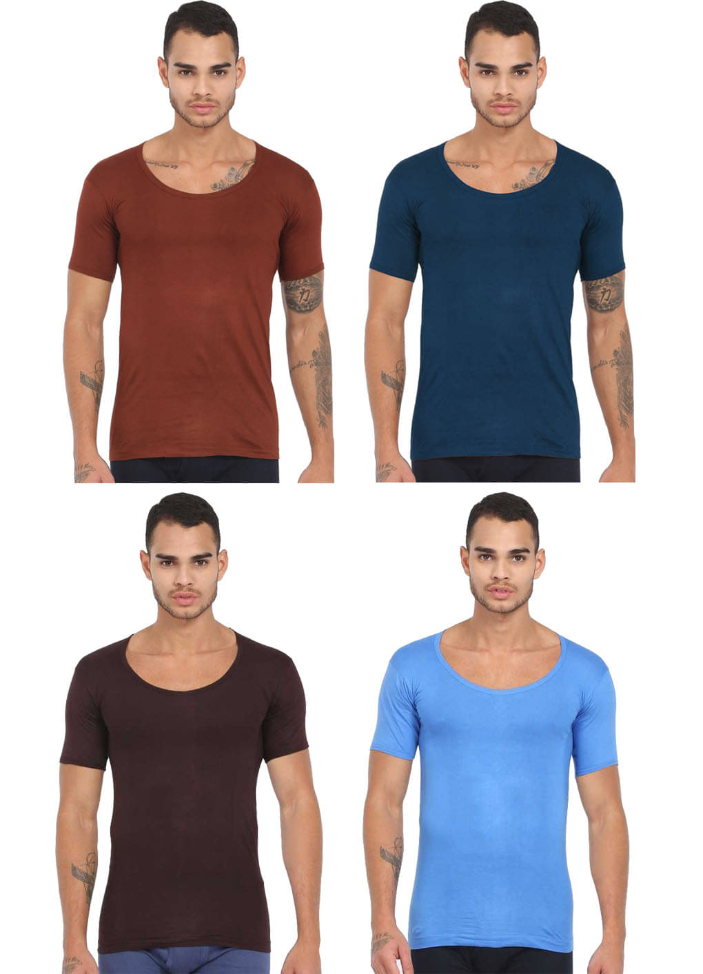 Rupa Jon Multi Half Sleeve Vests Rupa Jon Multi Half Sleeve Vests