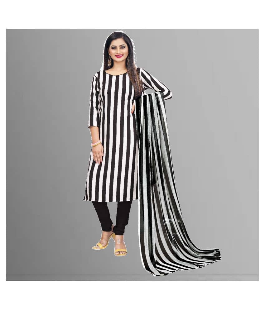 Anand Black Crepe Unstitched Dress Material - Unstitched Fabrics | Buy online on ZillyBuy