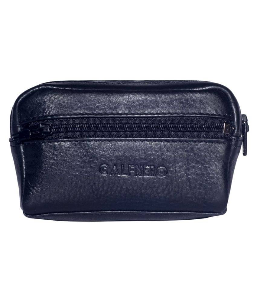     			Calfnero Black Men's Coin Purse Keychain ( Pack of 1 )