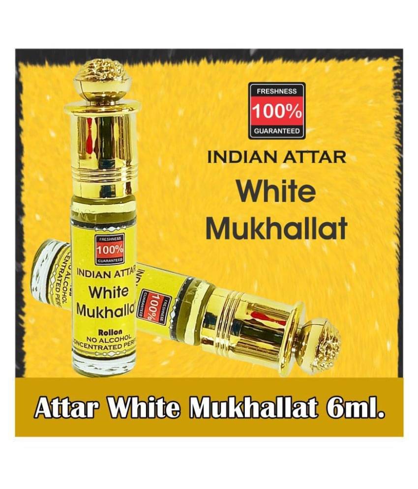 INDRA SUGANDH BHANDAR Attar White Mukhallat 6ml Rollon Pack INDRA SUGANDH BHANDAR Attar White Mukhallat 6ml Rollon Pack