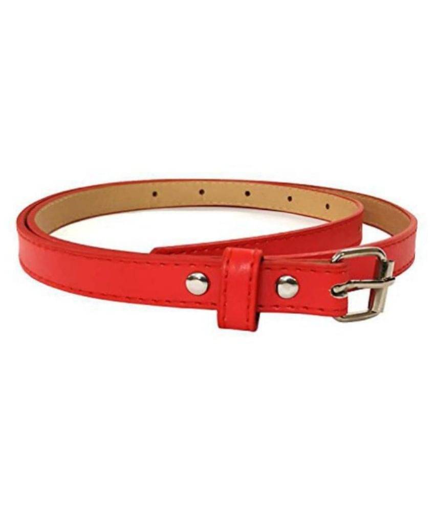     			Livisorb Red PU Casual Belt