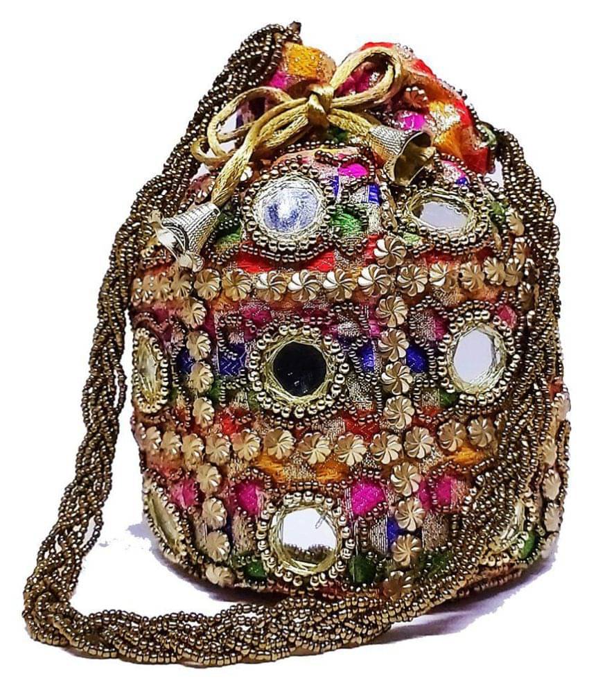     			Bulbul Multi Silk Potli