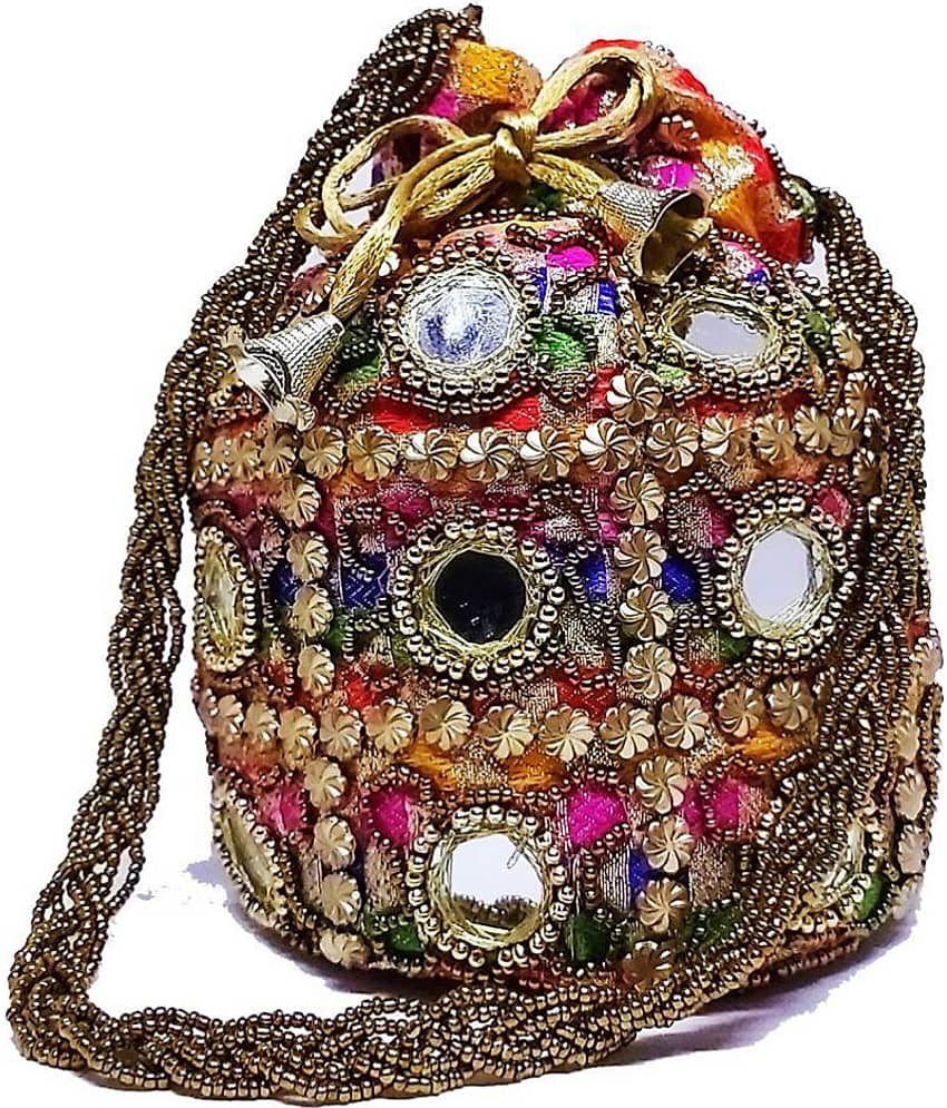 Bulbul Multi Silk Potli - Handbags | Buy online on ZillyBuy
