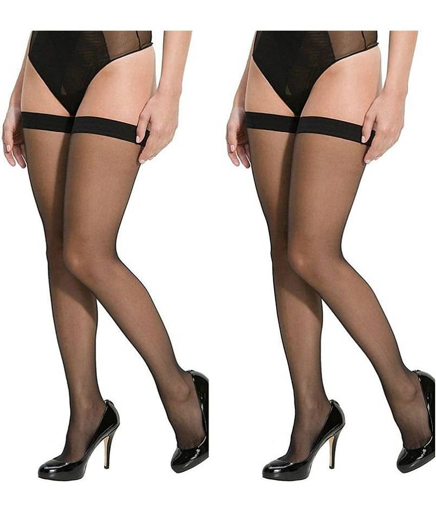 HF LUMEN - Black Net Women's Half length Stockings ( Pack of 2 ) - Socks | Buy online on ZillyBuy