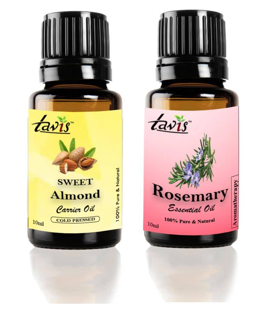 Tavis Sweet Almond Oil, Rosemary Essential Oil 20 mL