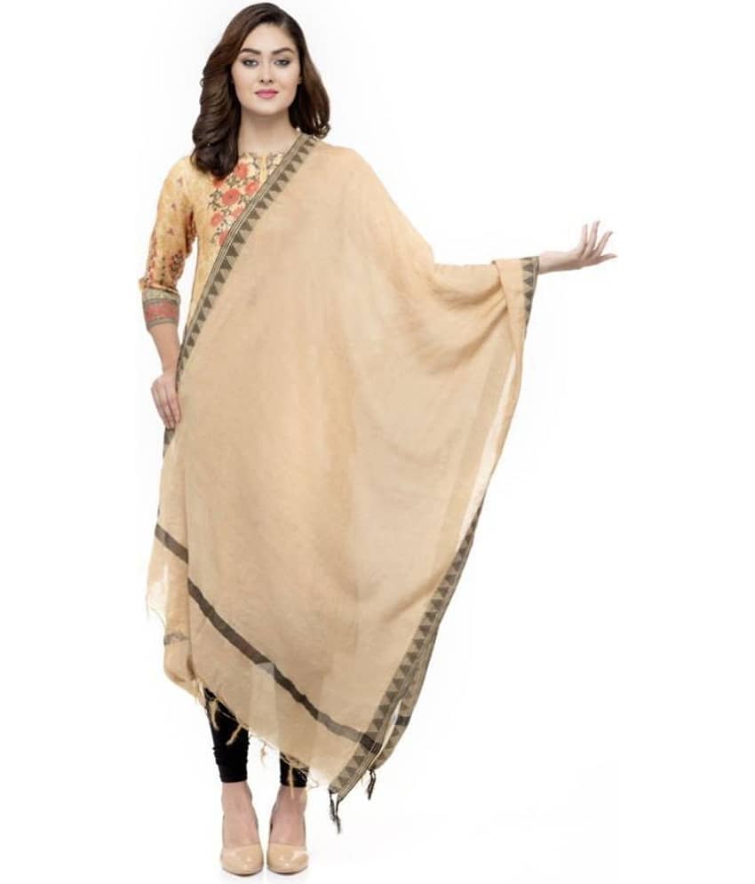 A R Silk Gold Cotton Self Dupatta - Dupattas & Shawls | Buy online on ZillyBuy