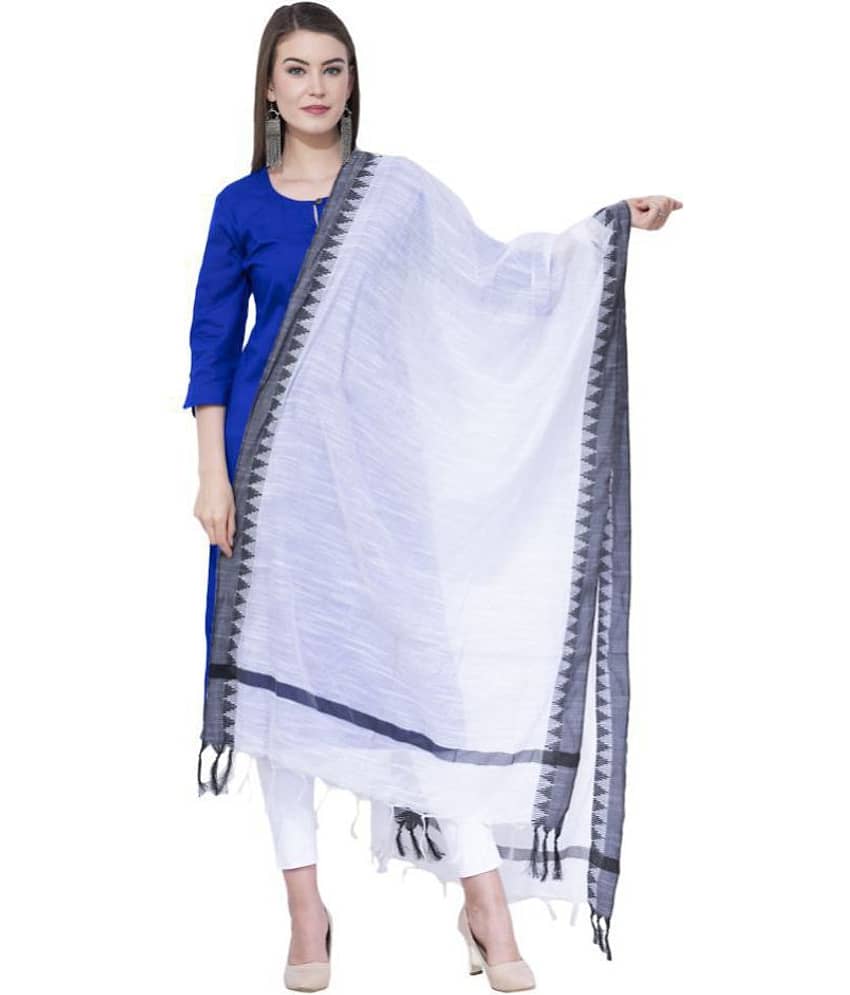 A R Silk White Cotton Dupatta - Dupattas & Shawls | Buy online on ZillyBuy