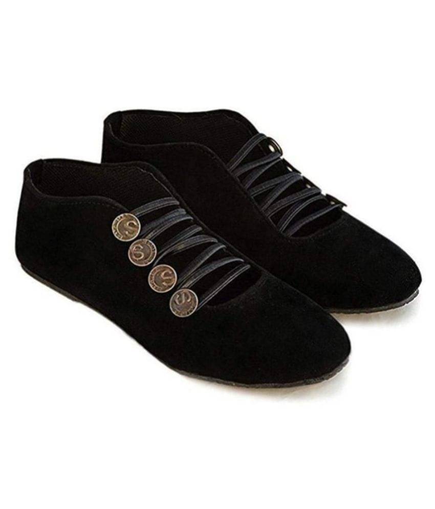     			Apratim Black Ethnic Footwear