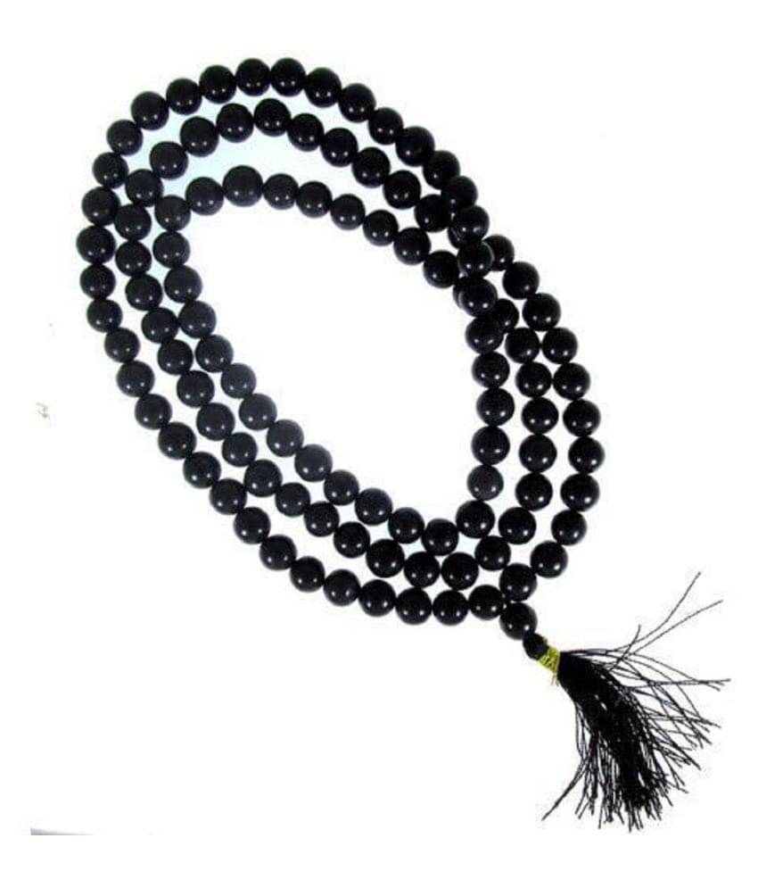Black Hakik (Agate Stone) Mala (108+1 Beads) 6-7 mm Black Hakik (Agate Stone) Mala (108+1 Beads) 6-7 mm