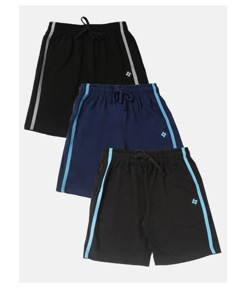 Dollar Pack of 3 Cotton Blend Shorts For Boys ( Multi Color ) - Shorts | Buy online on ZillyBuy