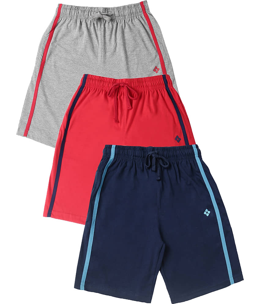 Dollar Pack of 3 Cotton Blend Shorts For Boys ( Multi Color ) - Shorts | Buy online on ZillyBuy