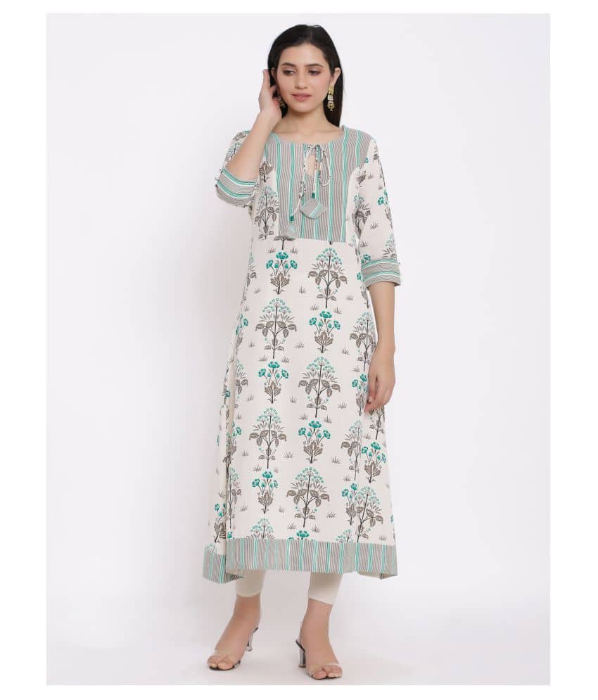 SAART BUNAAI - Multicolor Cotton Women's Asymmetrical Kurti ( Pack of 1 ) - Kurtis, Tunics | Buy online on ZillyBuy